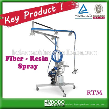 resin fiber spray with chopper gun